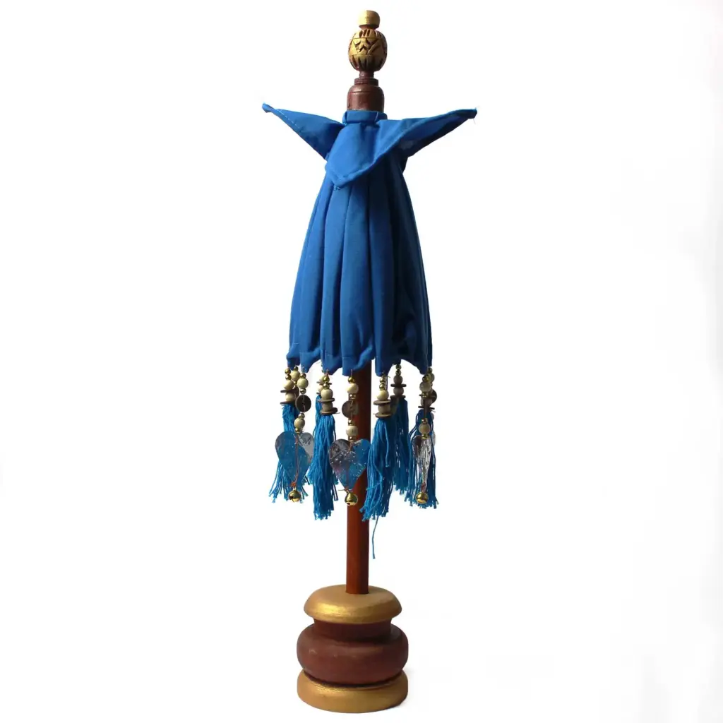 Bali Home Decor Parasol – Cotton – Turquoise- 40cm | www.artisangoods.co.uk 4 Bali Home Decor Parasol – Cotton – Turquoise- 40cm | www.artisangoods.co.uk 4