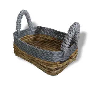 Banana Leaf & Abu-Abu Raffia Square Basket- Set of 3 | www.artisangoods.co.uk 6