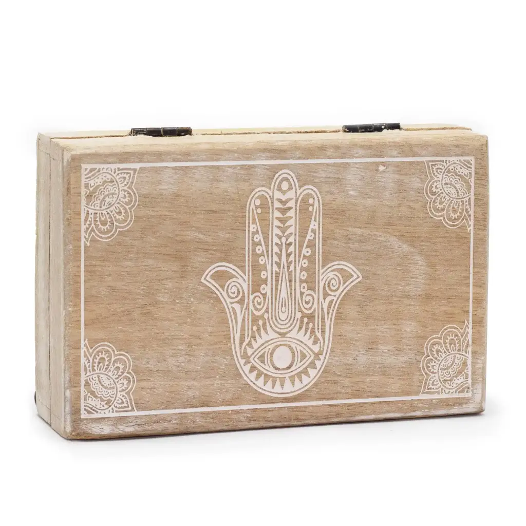 Big Rectangle Box 21.5x14x6.3cm – Hamsa Whitewash | www.artisangoods.co.uk Big Rectangle Box 21.5x14x6.3cm – Hamsa Whitewash | www.artisangoods.co.uk