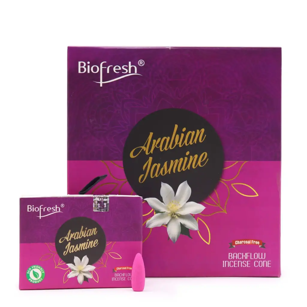 Biofresh Backflow Incense Cones – Arabian Jasmine | www.artisangoods.co.uk