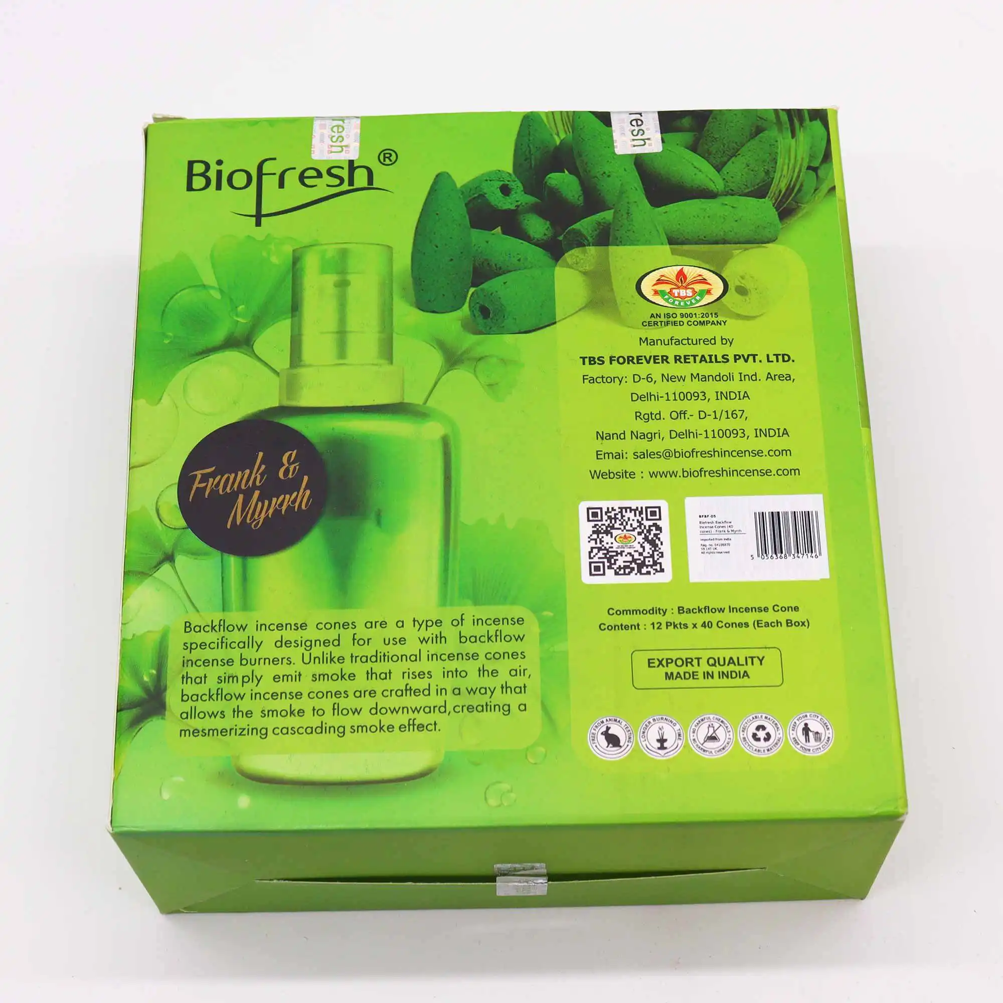 Biofresh Backflow Incense Cones – Frank & Myrrh | www.artisangoods.co.uk 6 Biofresh Backflow Incense Cones – Frank & Myrrh | www.artisangoods.co.uk 5