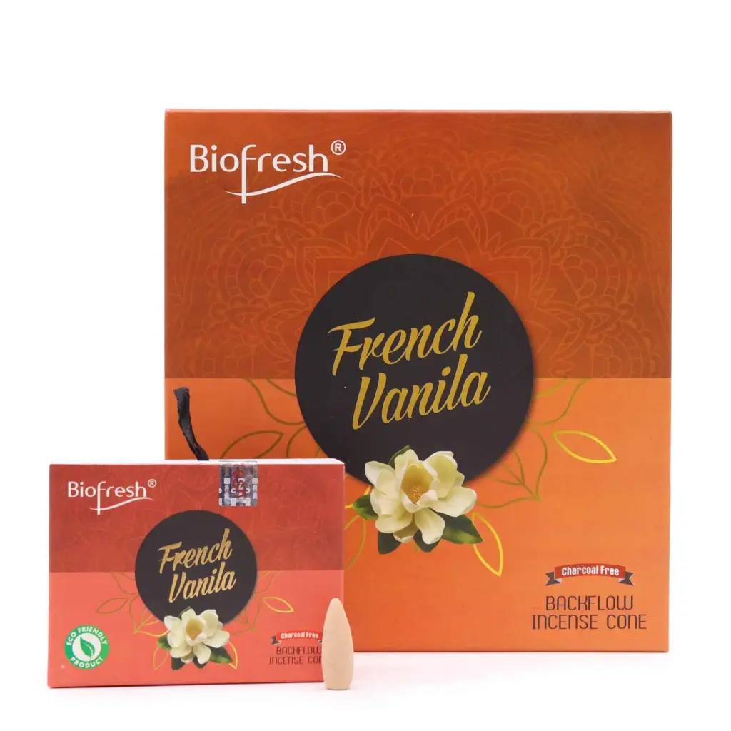 Biofresh Backflow Incense Cones – French Vanilla | www.artisangoods.co.uk