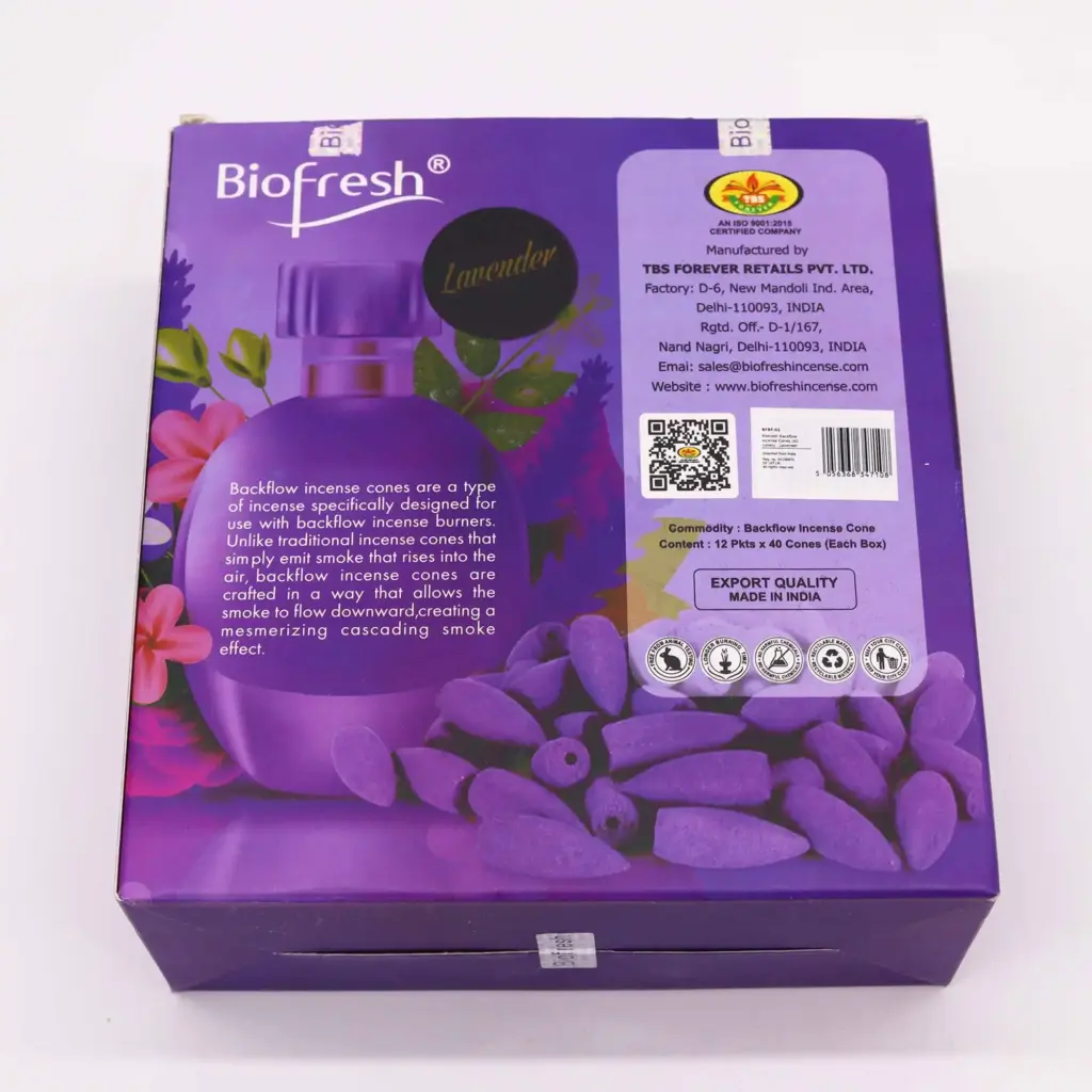 Biofresh Backflow Incense Cones – Lavender | www.artisangoods.co.uk 5