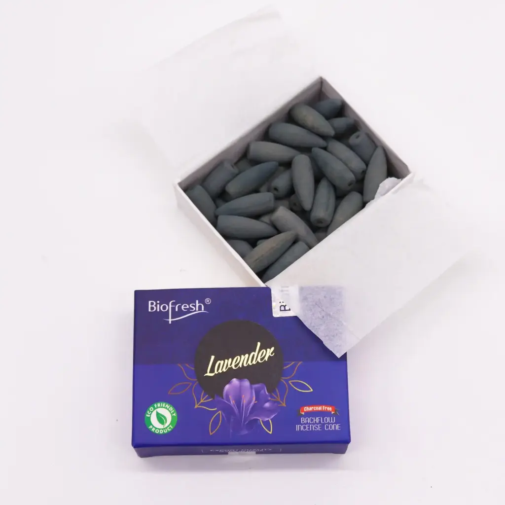Biofresh Backflow Incense Cones – Lavender | www.artisangoods.co.uk 2