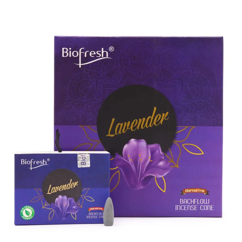 Biofresh Backflow Incense Cones – Lavender | www.artisangoods.co.uk