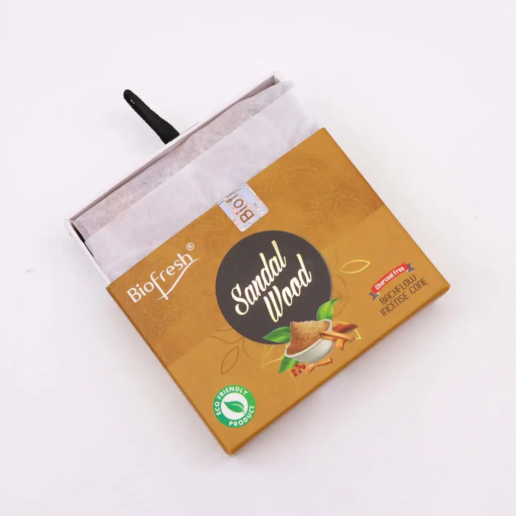 Biofresh Backflow Incense Cones – Sandalwood | www.artisangoods.co.uk 3