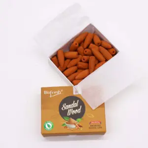 Biofresh Backflow Incense Cones – Sandalwood | www.artisangoods.co.uk 2