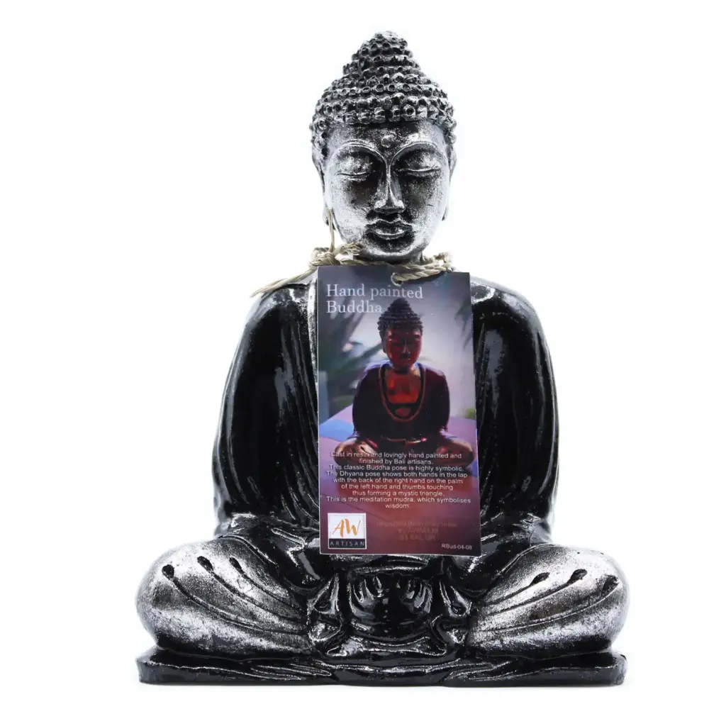 Black & Grey Buddha – Medium | www.artisangoods.co.uk