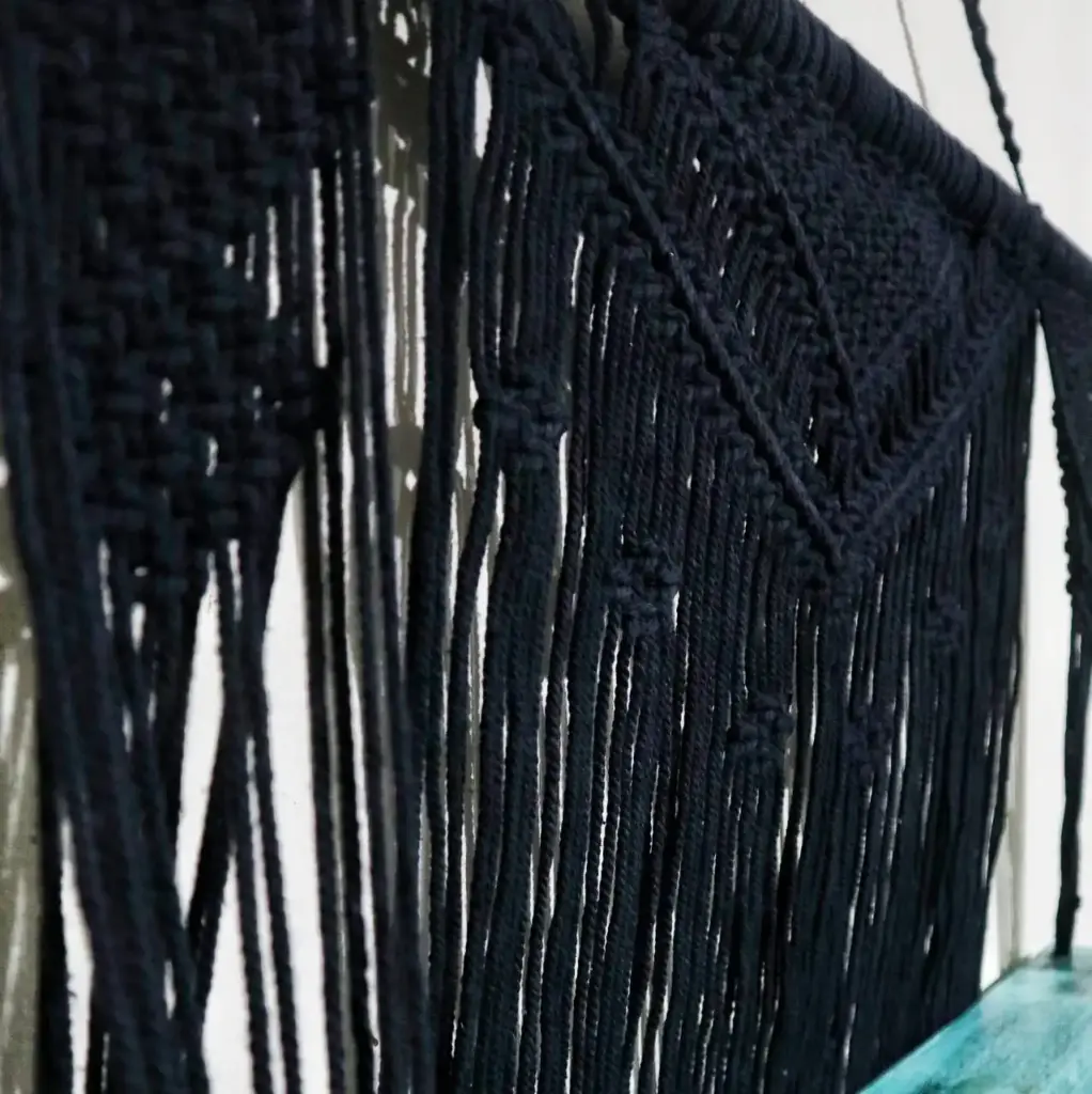Black Macrame Hanging Shelves – Turquoise | www.artisangoods.co.uk 3 Black Macrame Hanging Shelves – Turquoise | www.artisangoods.co.uk 3