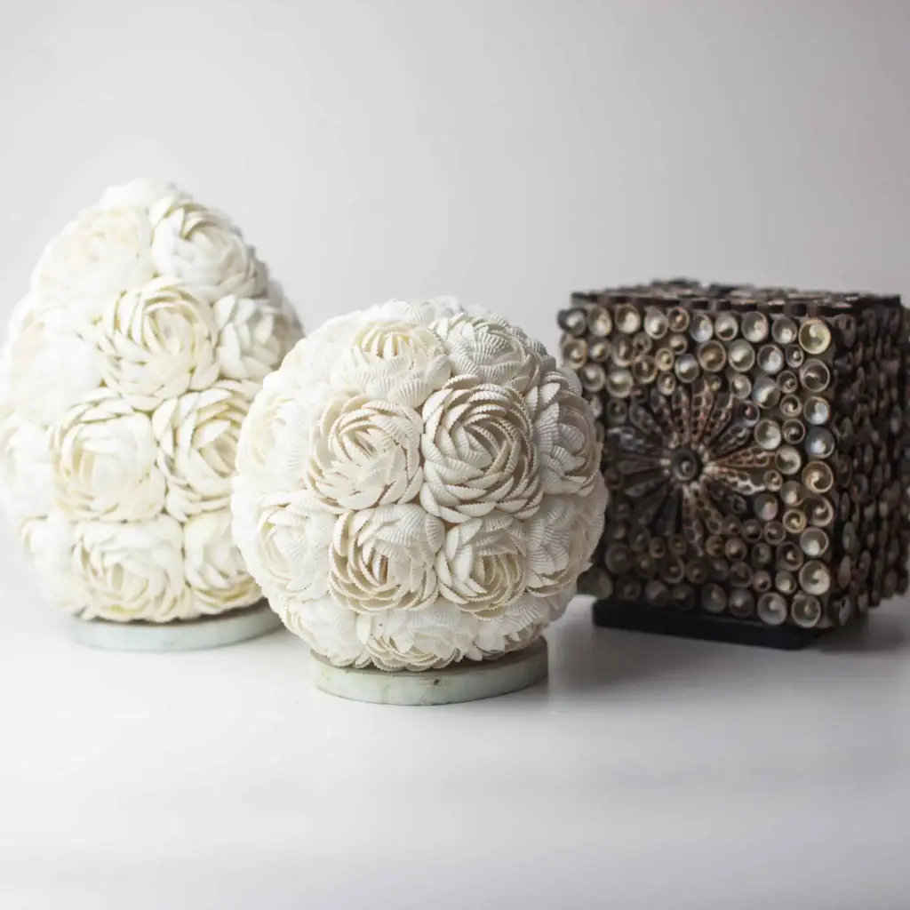 Boho Sea Shell Lamp – Chocolate Twist Square – 15cm | www.artisangoods.co.uk 2