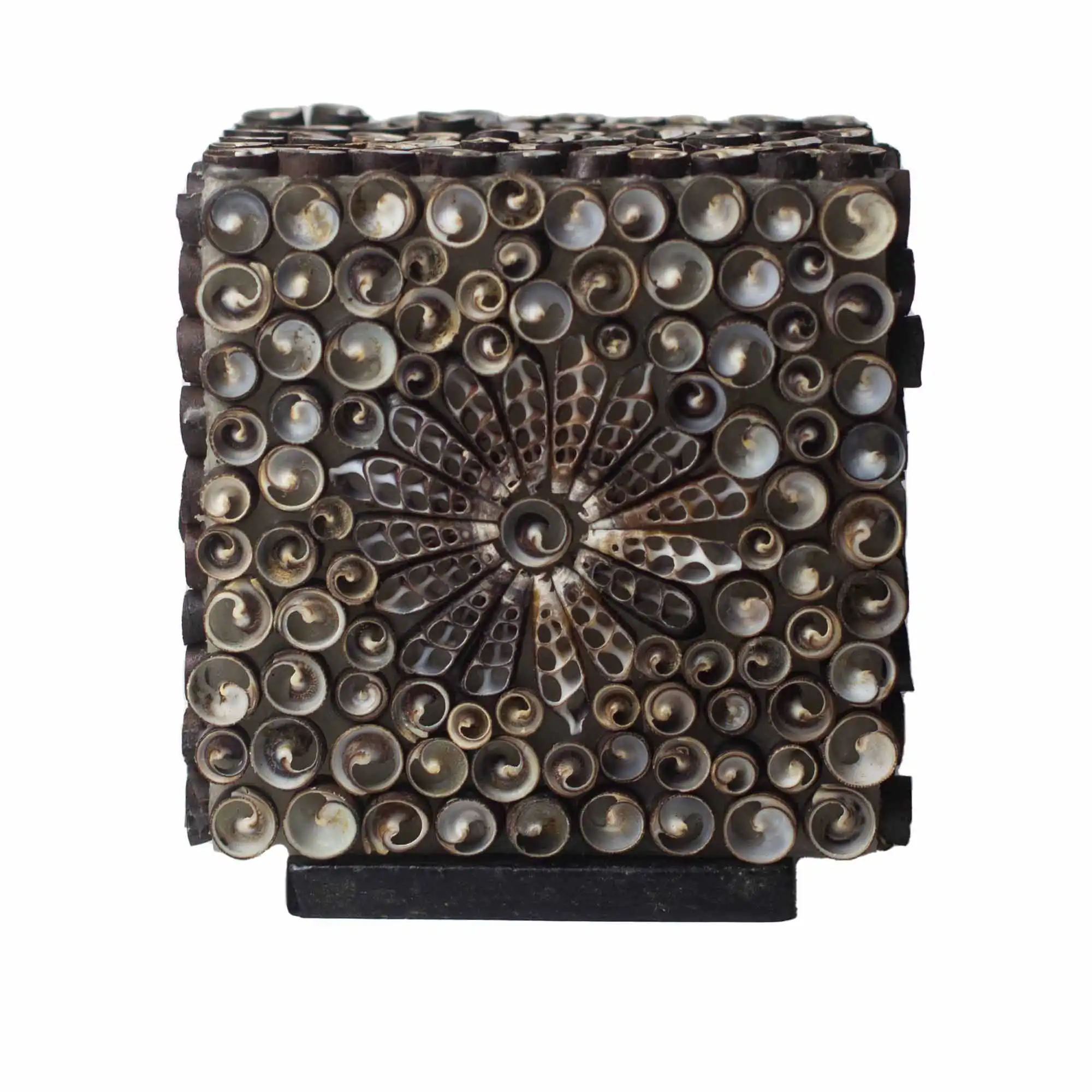 Boho Sea Shell Lamp – Chocolate Twist Square – 15cm | www.artisangoods.co.uk 2 Boho Sea Shell Lamp – Chocolate Twist Square – 15cm | www.artisangoods.co.uk 1