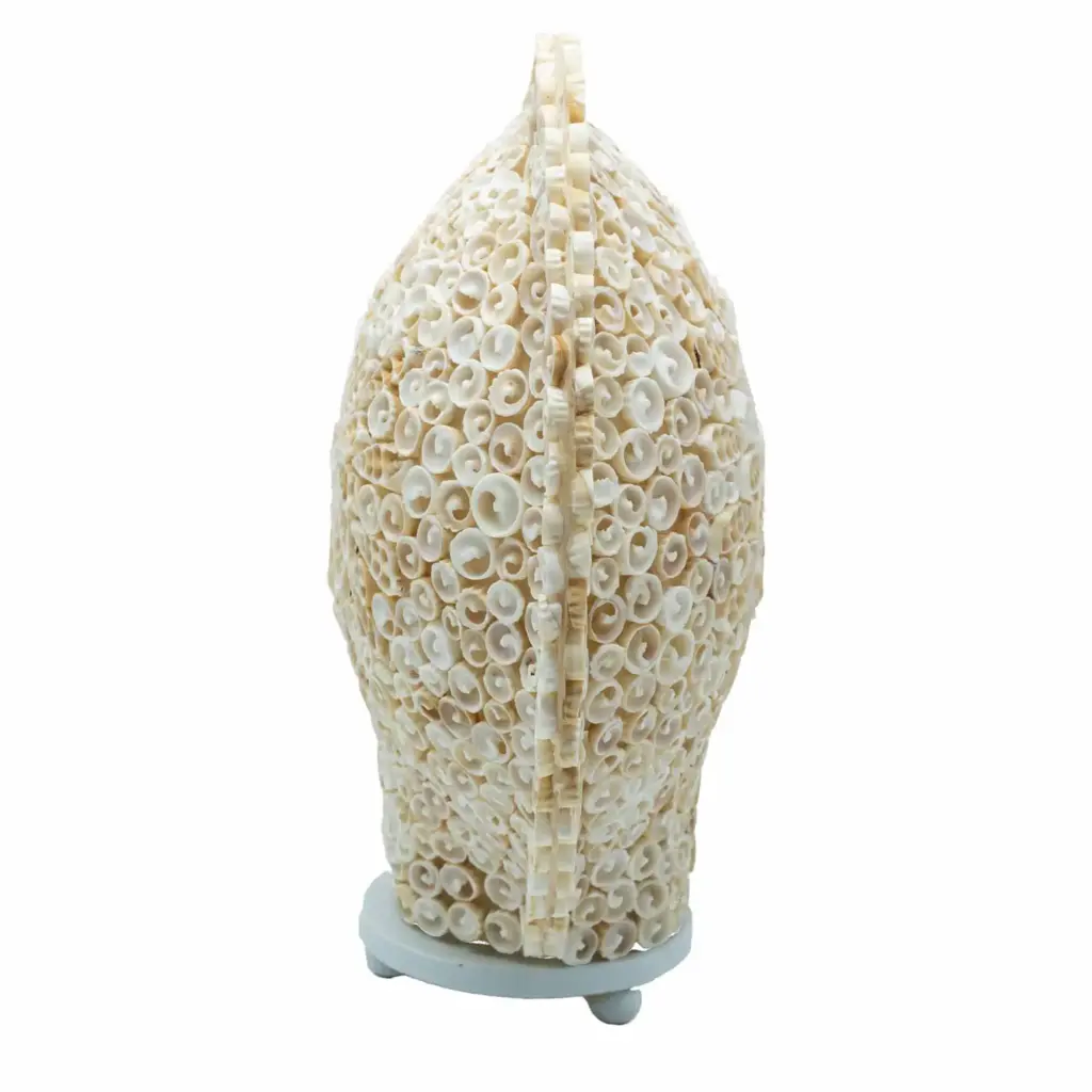 Boho Sea Shell Lamp – Cut Art Shell Large Round – 30cm | www.artisangoods.co.uk