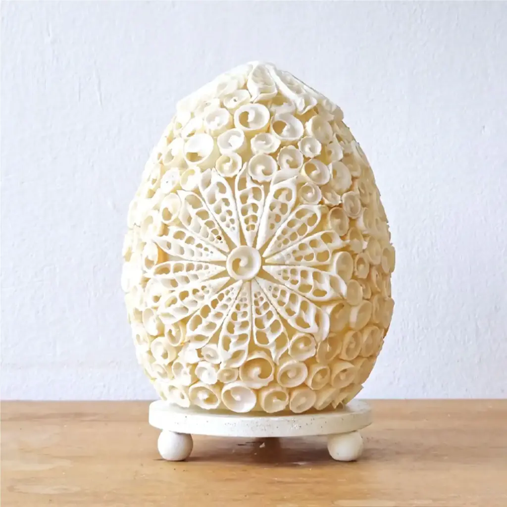 Boho Sea Shell Lamp – Cut Art Shell Oval – 15cm | www.artisangoods.co.uk 3