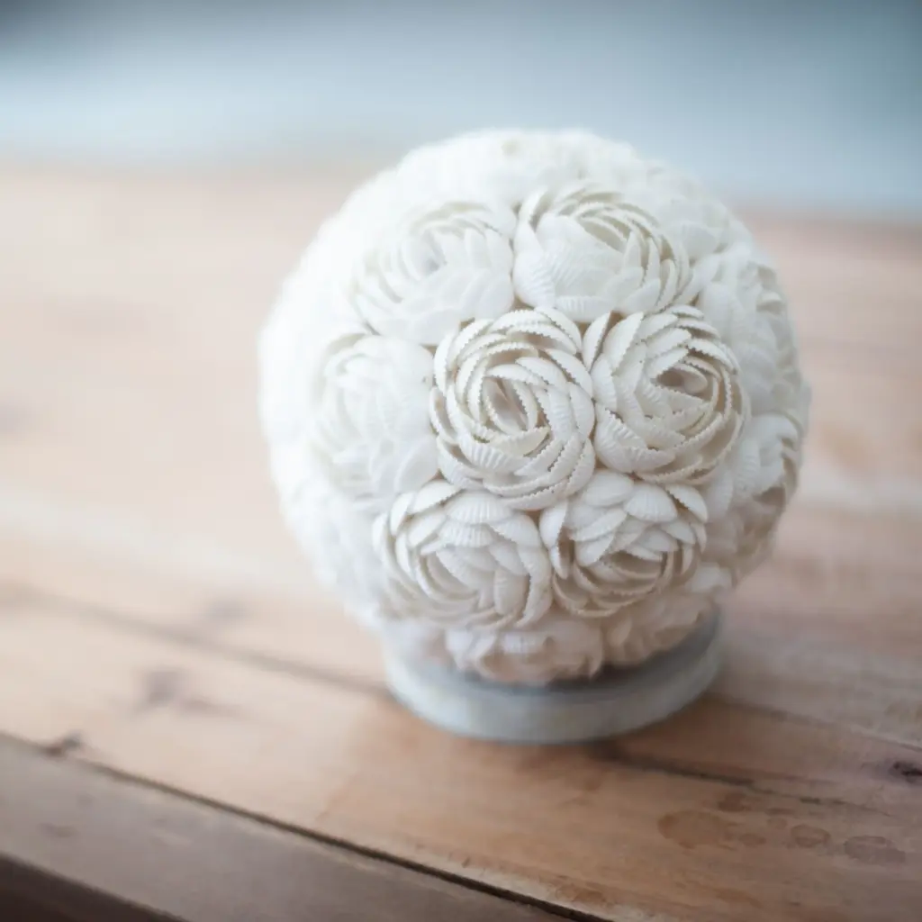 Boho Sea Shell Lamp – Rose Globe – 15cm | www.artisangoods.co.uk 2