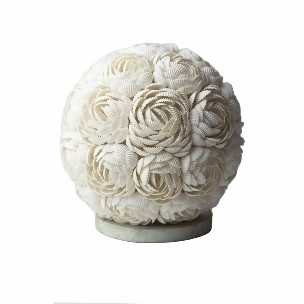 Boho Sea Shell Lamp – Rose Globe – 15cm | www.artisangoods.co.uk