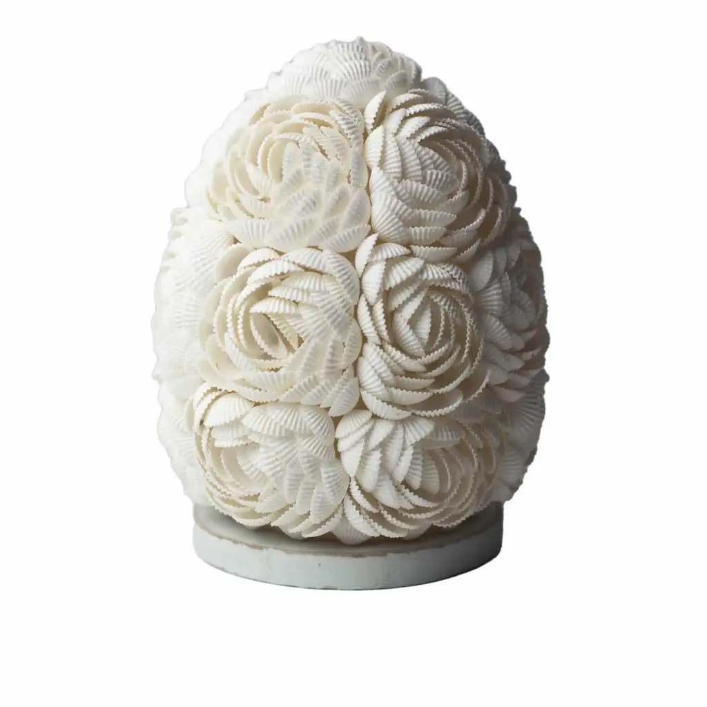 Boho Sea Shell Lamp – Rose Oval – 15cm | www.artisangoods.co.uk