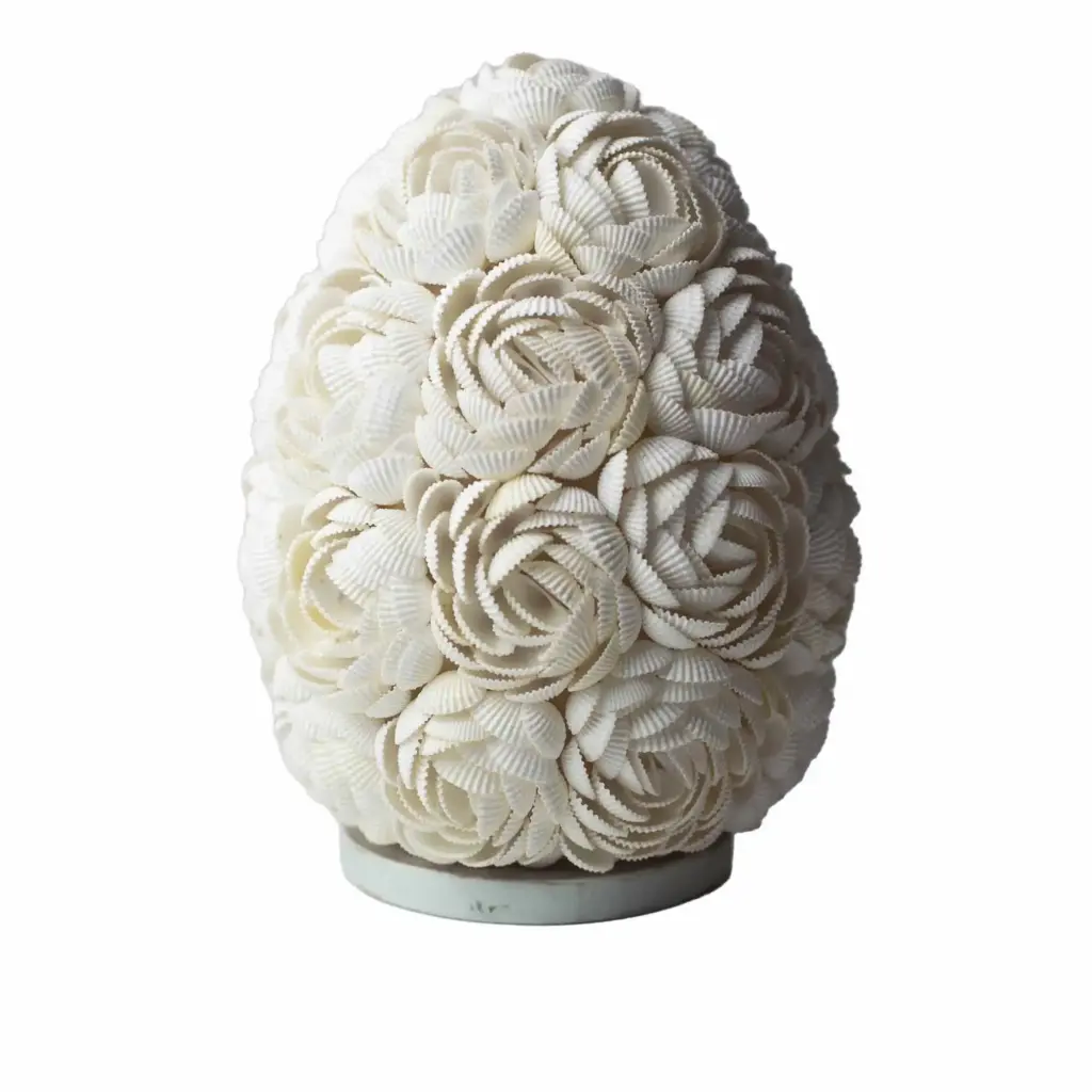 Boho Sea Shell Lamp – Rose Oval – 20cm | www.artisangoods.co.uk