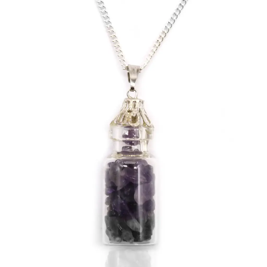 Bottled Gemstones Necklace – Amethyst | www.artisangoods.co.uk