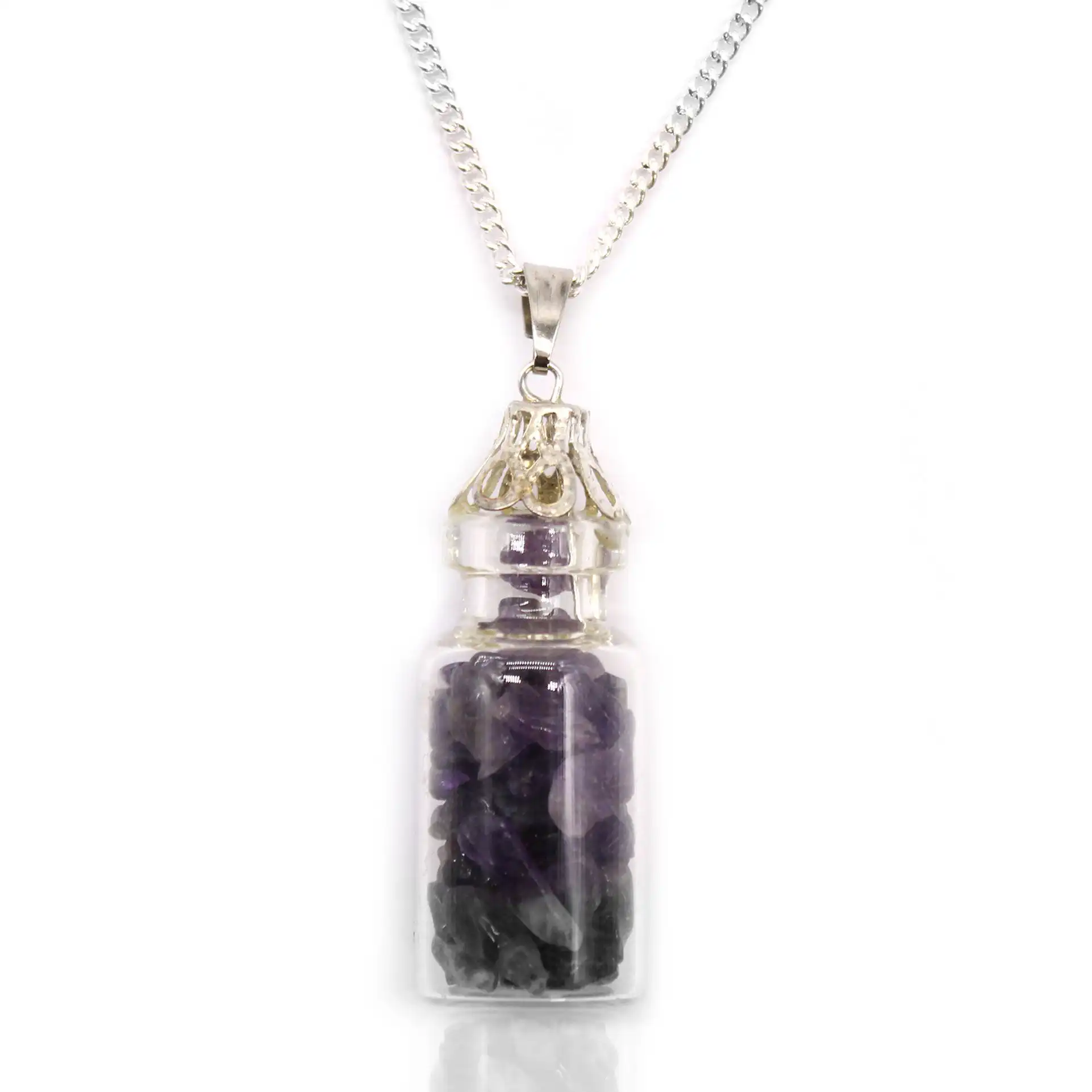 Bottled Gemstones Necklace – Amethyst | www.artisangoods.co.uk 2 Bottled Gemstones Necklace – Amethyst | www.artisangoods.co.uk 1