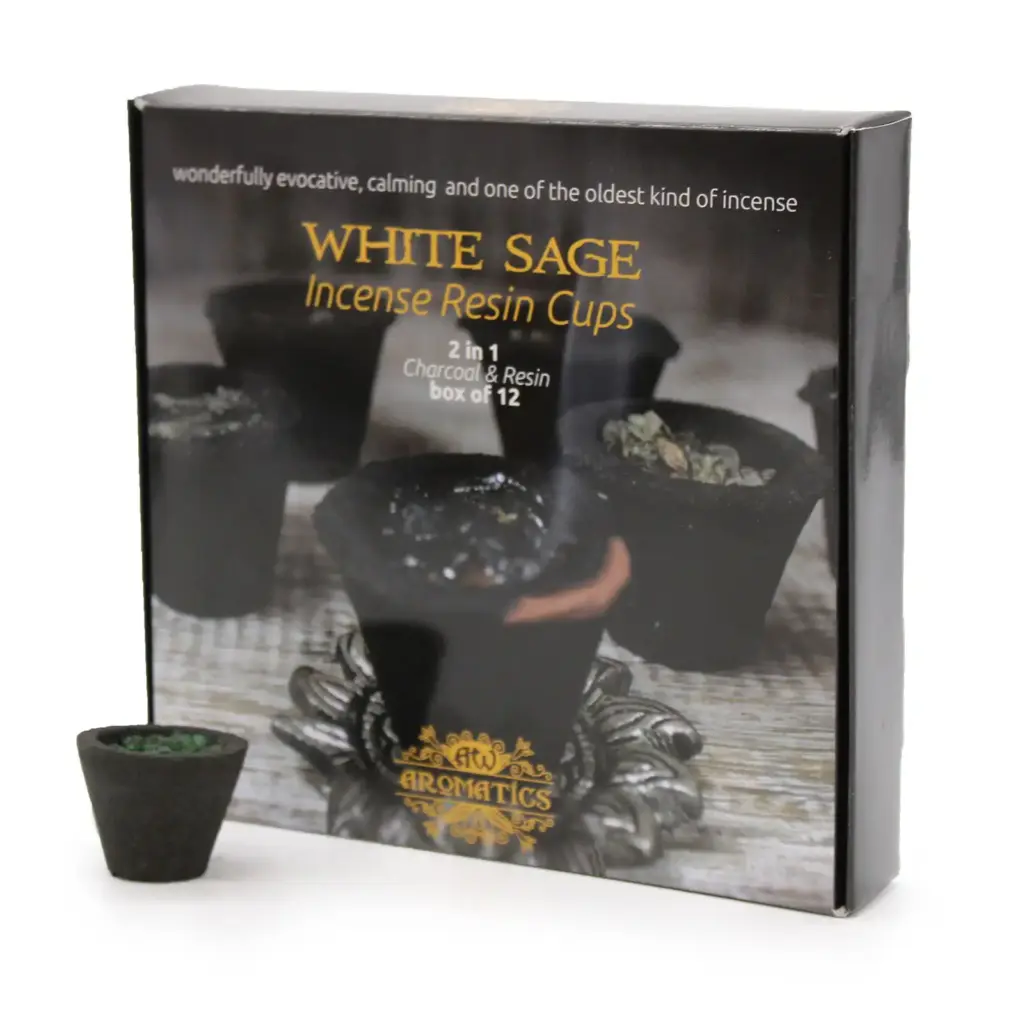 Box of 12 Resin Cups – White Sage | www.artisangoods.co.uk