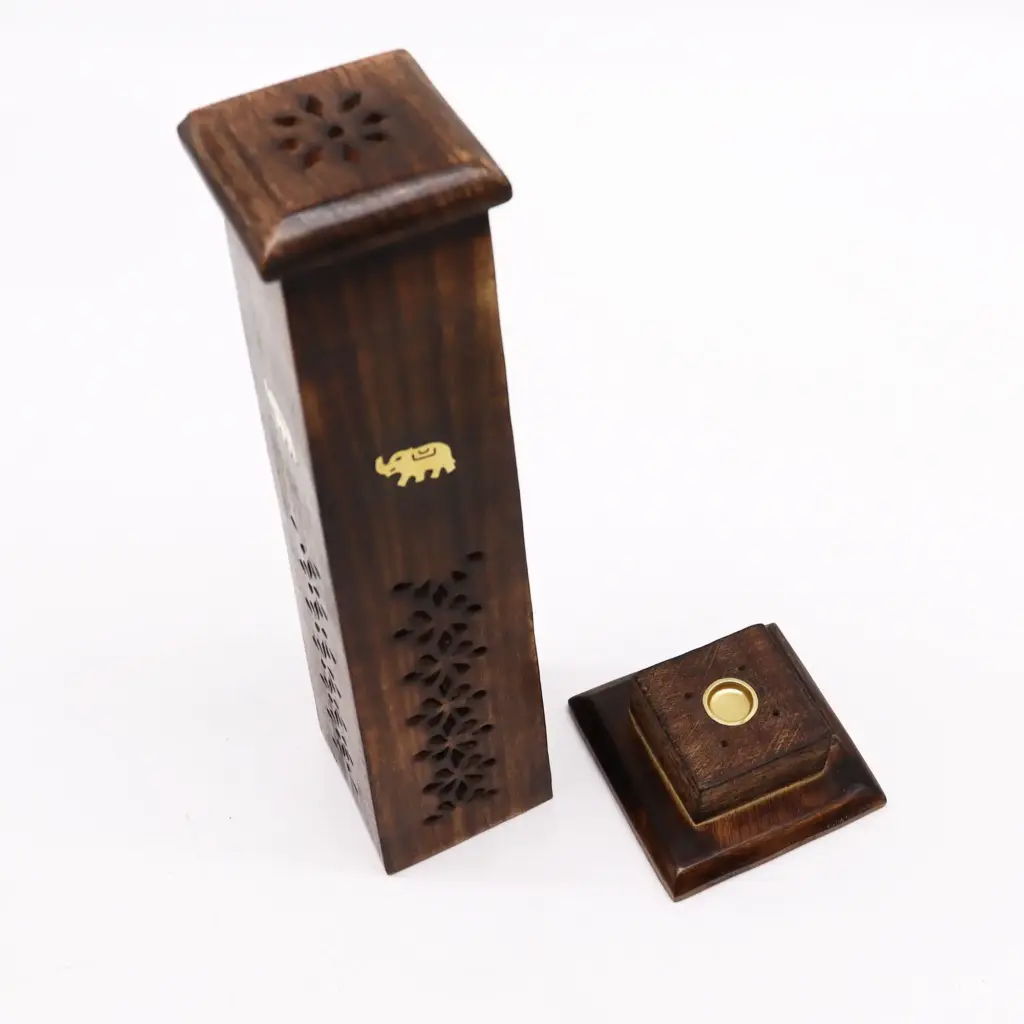 Box of 2 Tapered Incense Tower – Mango Wood | www.artisangoods.co.uk