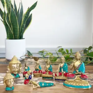 Brass Buddha Figure – Amitabha – 9.5 cm | www.artisangoods.co.uk 5