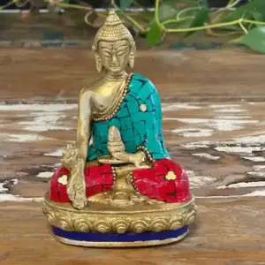 Brass Buddha Figure – Amitabha – 9.5 cm | www.artisangoods.co.uk 3