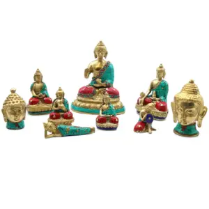 Brass Buddha Figure – Amitabha – 9.5 cm | www.artisangoods.co.uk 4