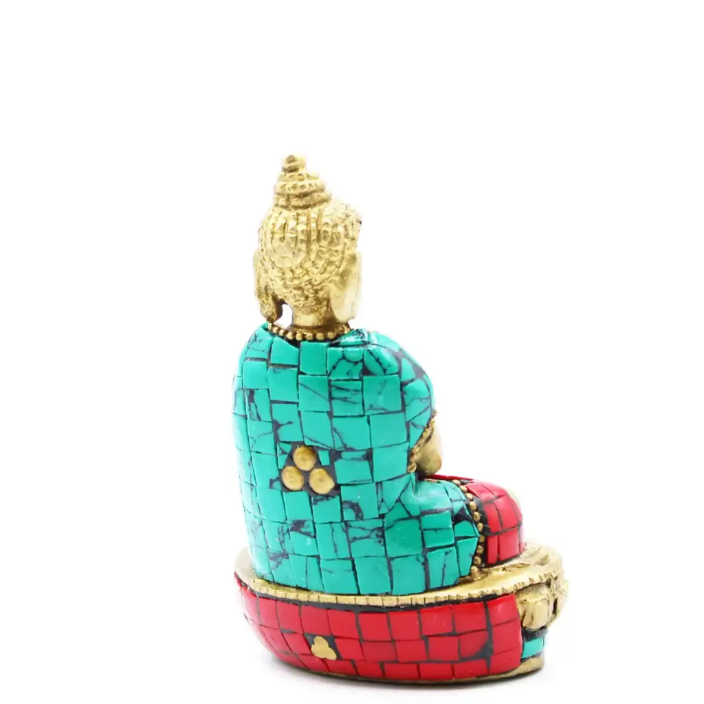 Brass Buddha Figure – Amitabha – 9.5 cm | www.artisangoods.co.uk 2