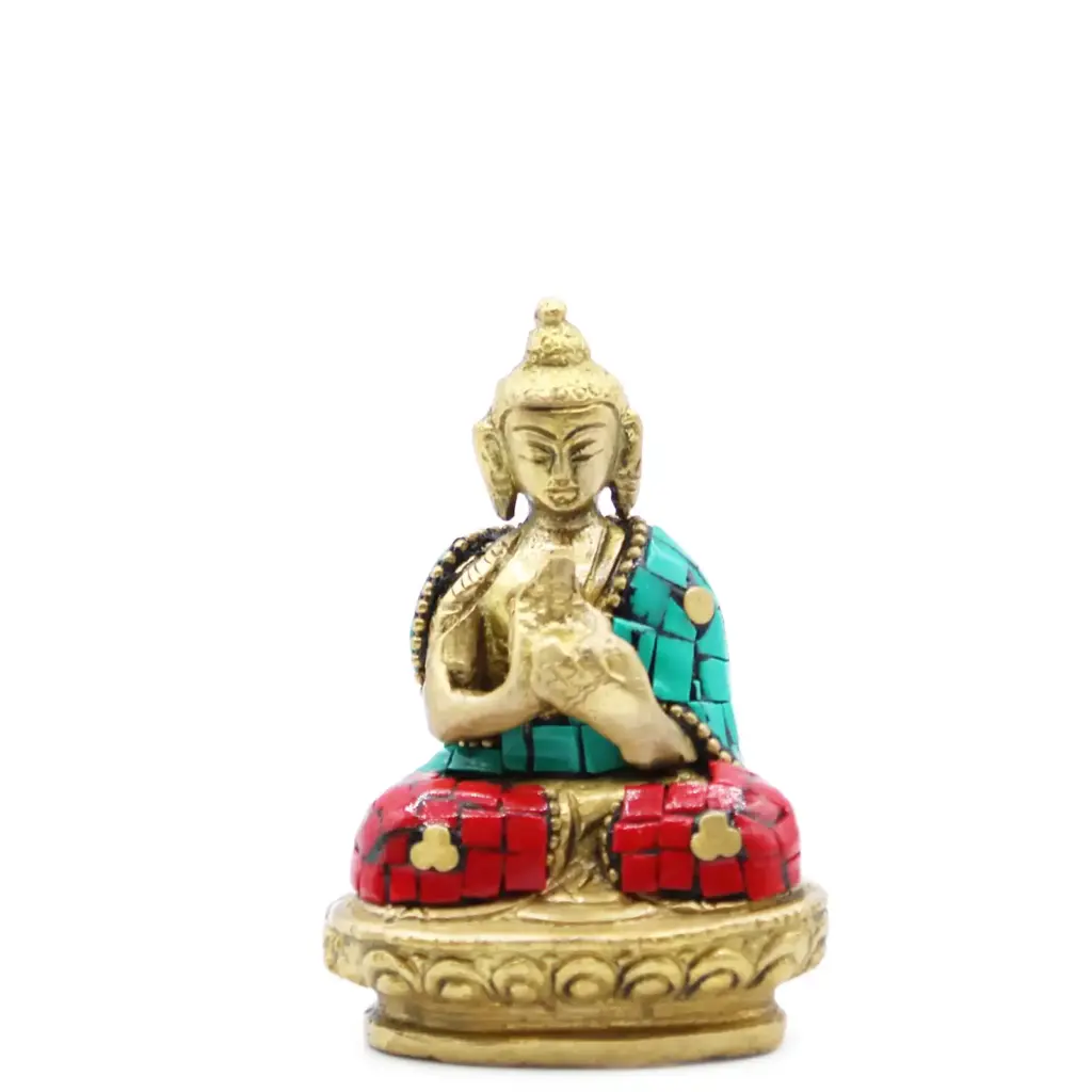 Brass Buddha Figure – Blessing – 7.5cm | www.artisangoods.co.uk