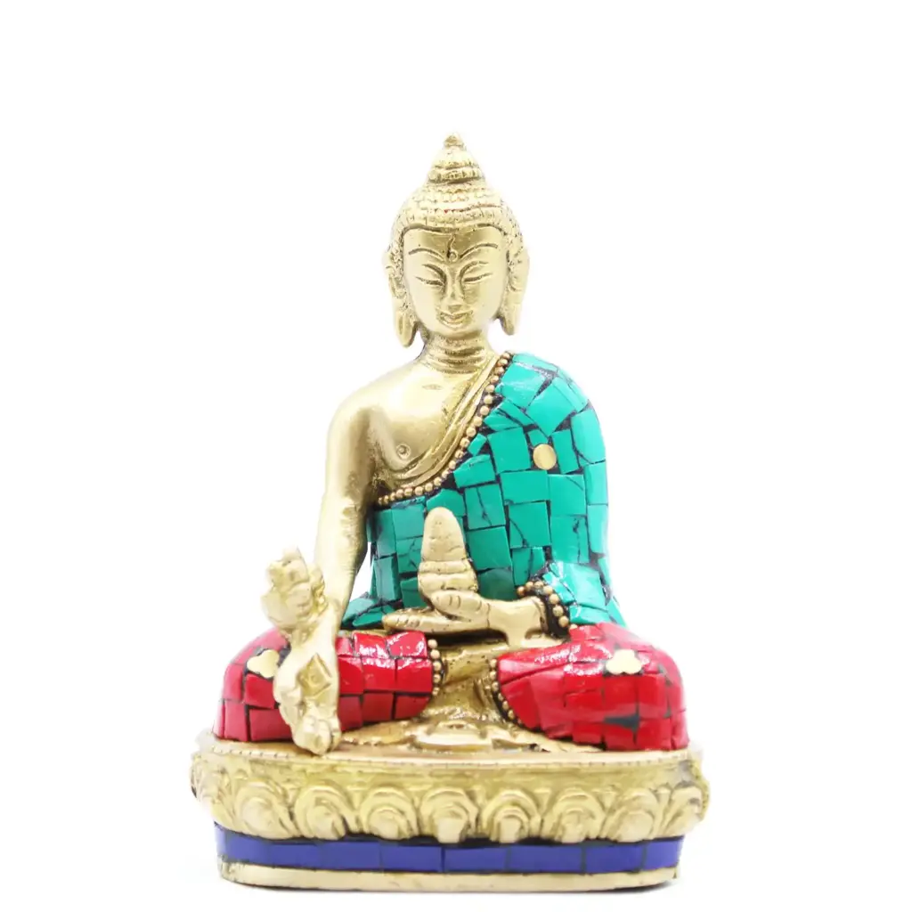 Brass Buddha Figure – Hands Down – 11.5 cm | www.artisangoods.co.uk