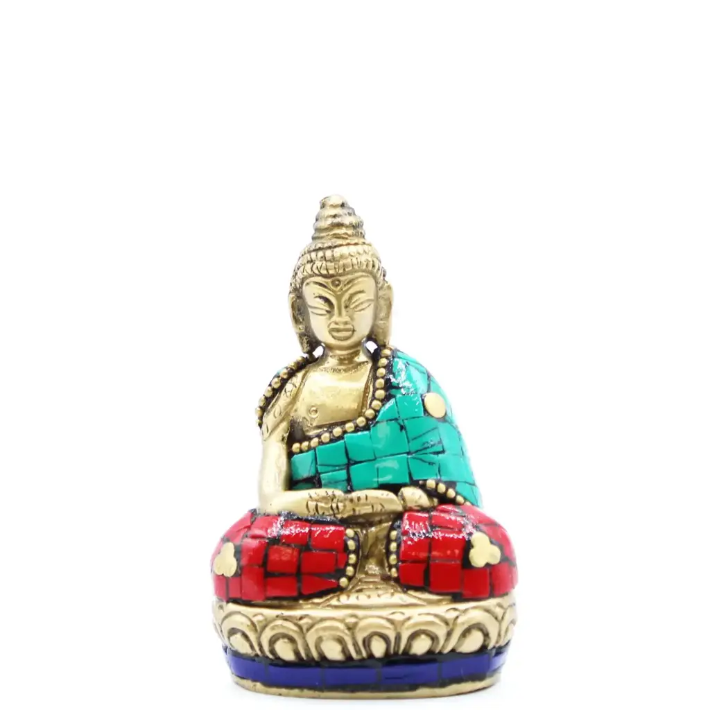 Brass Buddha Figure – Hands Up – 7.5 cm | www.artisangoods.co.uk