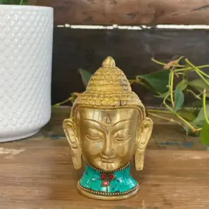 Brass Buddha Figure – Lrg Head – 11.5 cm | www.artisangoods.co.uk 8