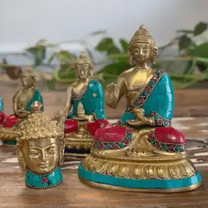 Brass Buddha Figure – Lrg Head – 11.5 cm | www.artisangoods.co.uk 10