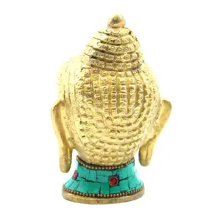 Brass Buddha Figure – Lrg Head – 11.5 cm | www.artisangoods.co.uk 2
