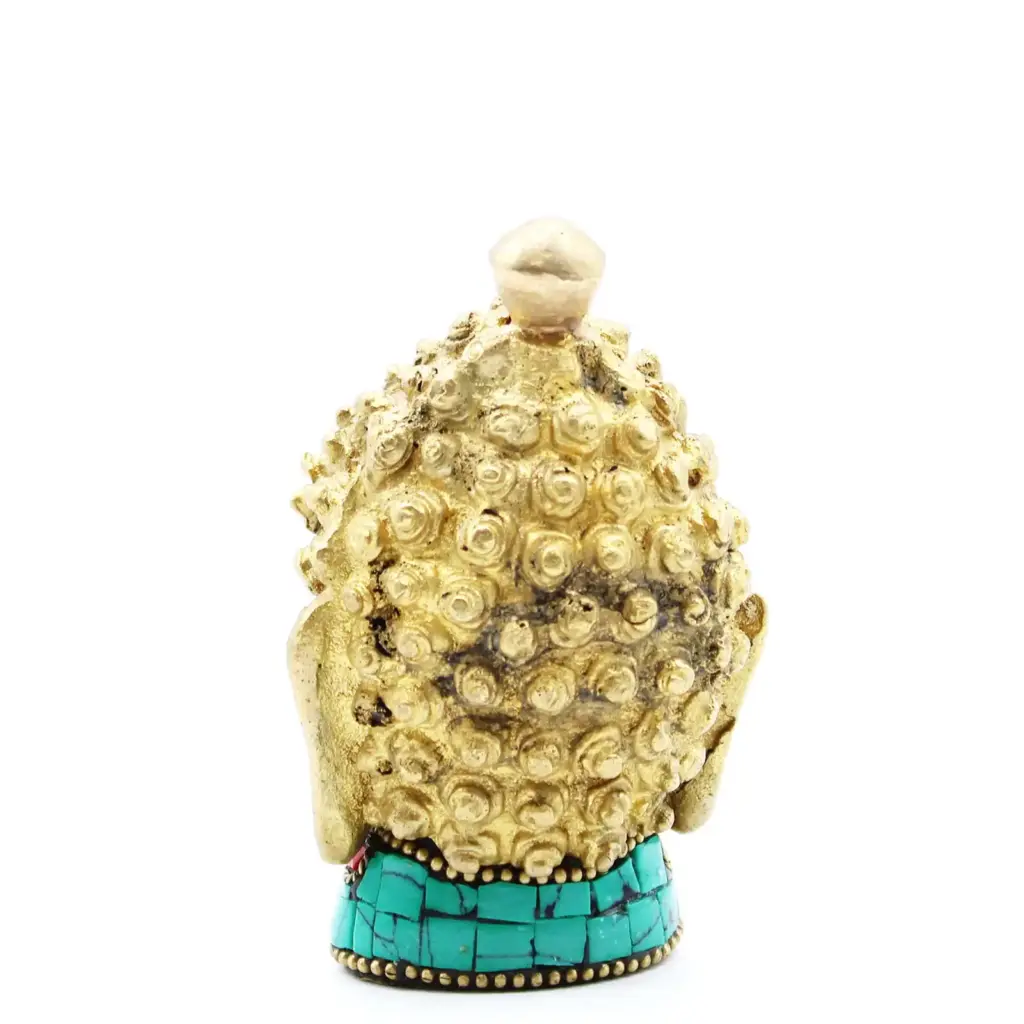 Brass Buddha Figure – Med Head – 8 cm | www.artisangoods.co.uk 2