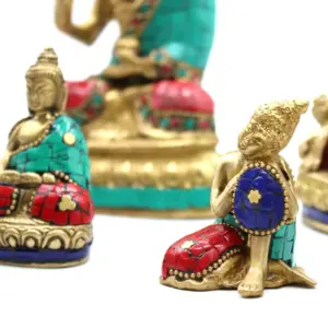 Brass Buddha Figure – Thinking – 6.5 cm | www.artisangoods.co.uk 4