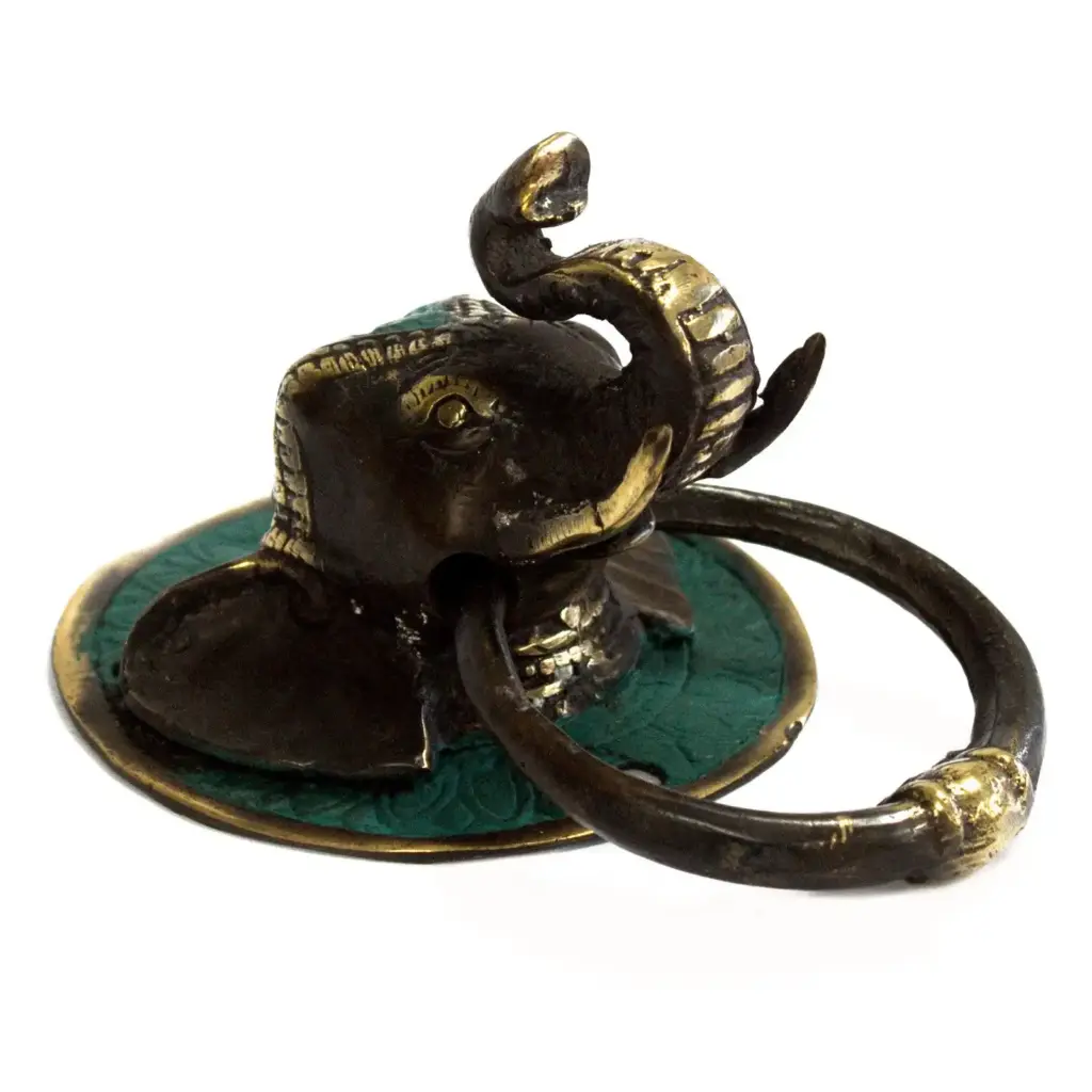 Brass Door Knocker – Elephants Head | www.artisangoods.co.uk