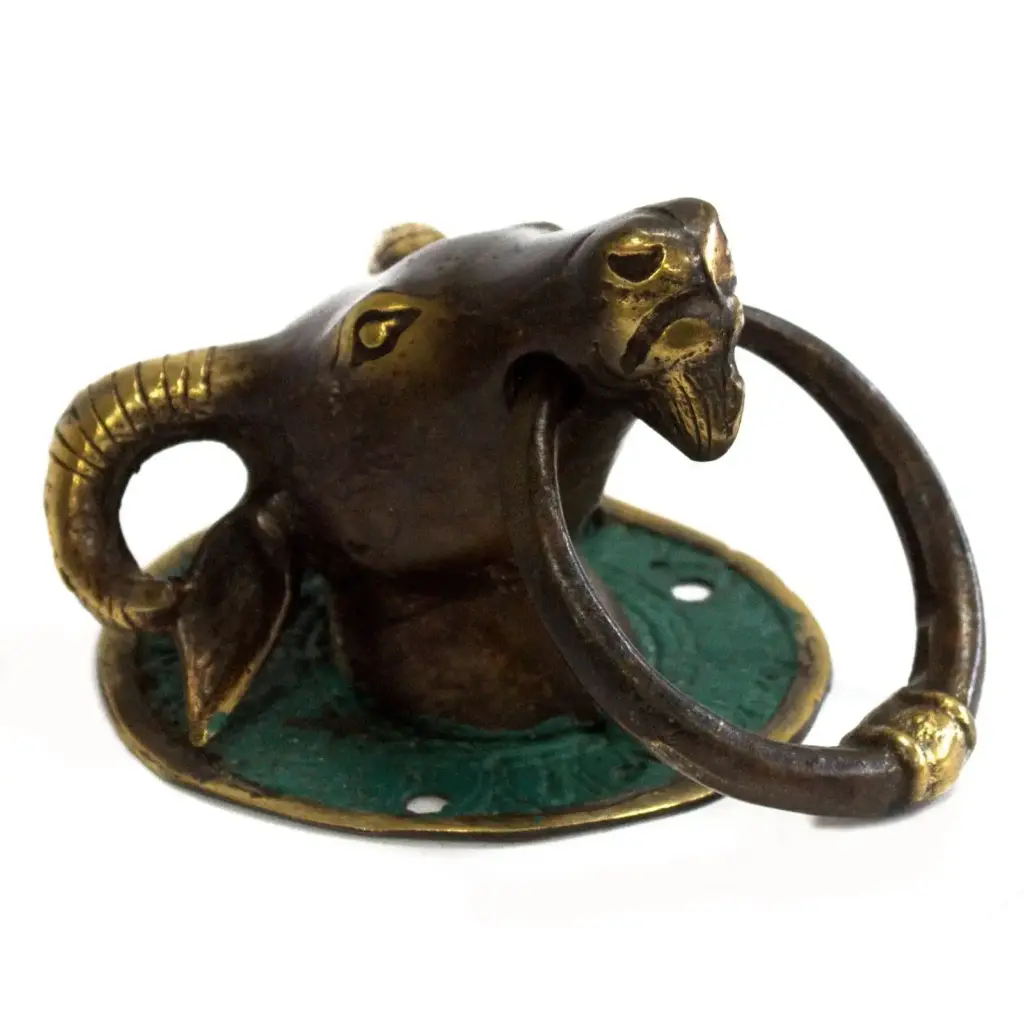 Brass Door Knocker – Rams Head | www.artisangoods.co.uk 3