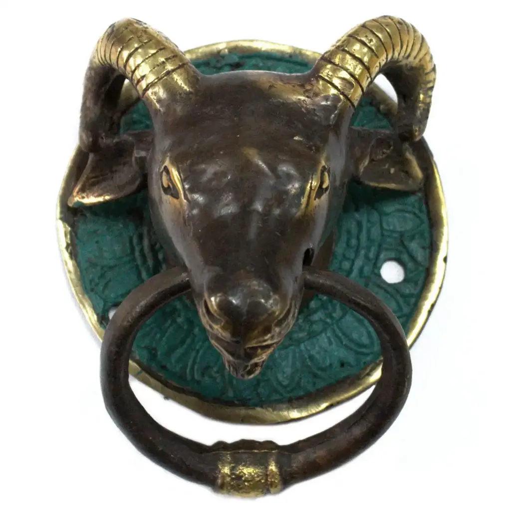 Brass Door Knocker – Rams Head | www.artisangoods.co.uk 2