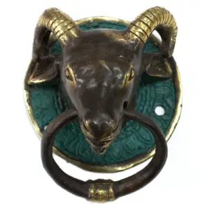 Brass Door Knocker – Rams Head | www.artisangoods.co.uk 2