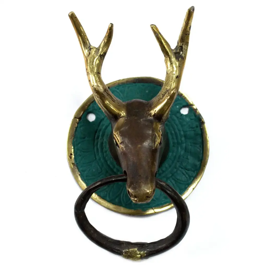 Brass Door Knocker – Stags Head | www.artisangoods.co.uk 2