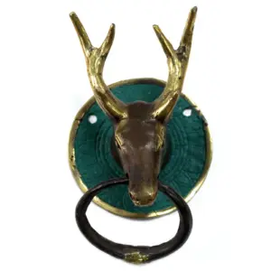 Brass Door Knocker – Stags Head | www.artisangoods.co.uk 2