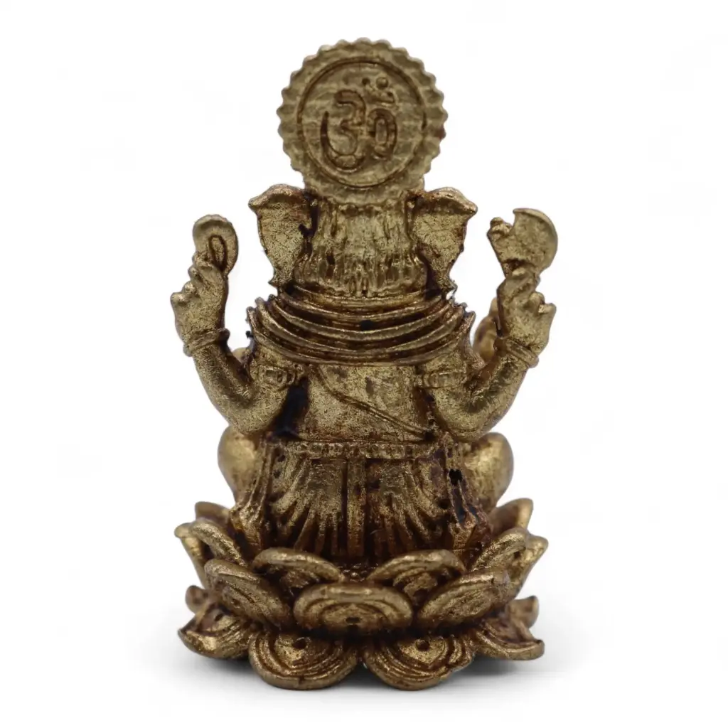 Brass Miniature Gods – Ganesha (22gms)  – 37mm | www.artisangoods.co.uk