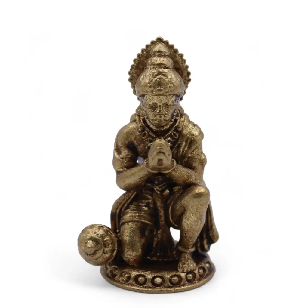 Brass Miniature Gods – Hanuman (30gms)  – 36mm | www.artisangoods.co.uk