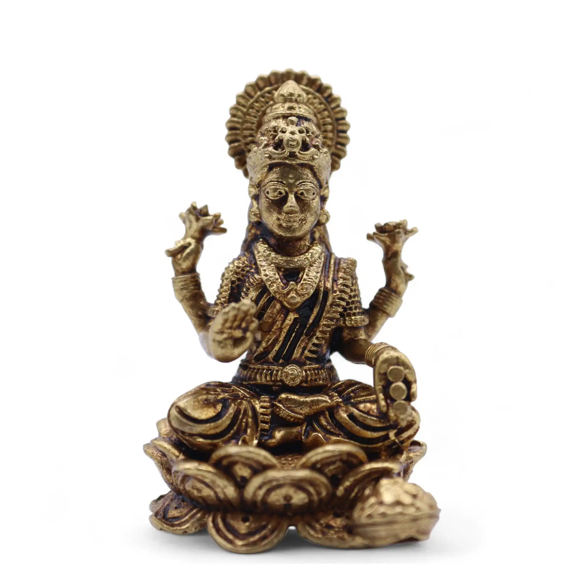 Brass Miniature Gods – Laxmi (22gms) – 37mm | www.artisangoods.co.uk 4 Brass Miniature Gods – Laxmi (22gms) – 37mm | www.artisangoods.co.uk 3