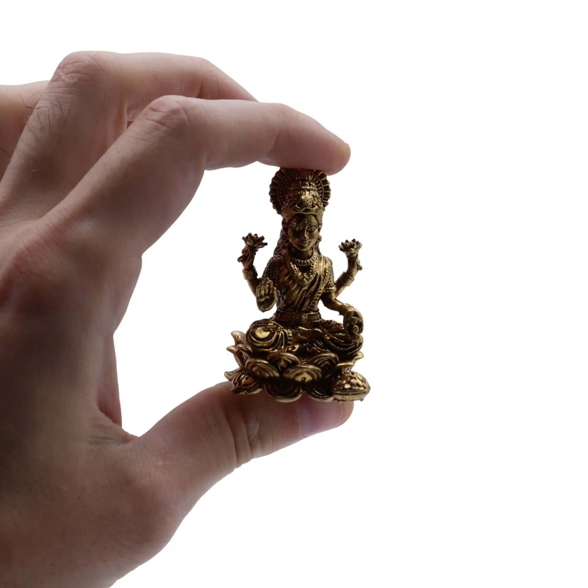 Brass Miniature Gods – Laxmi (52gms) – 49mm | www.artisangoods.co.uk 2 Brass Miniature Gods – Laxmi (52gms) – 49mm | www.artisangoods.co.uk 1
