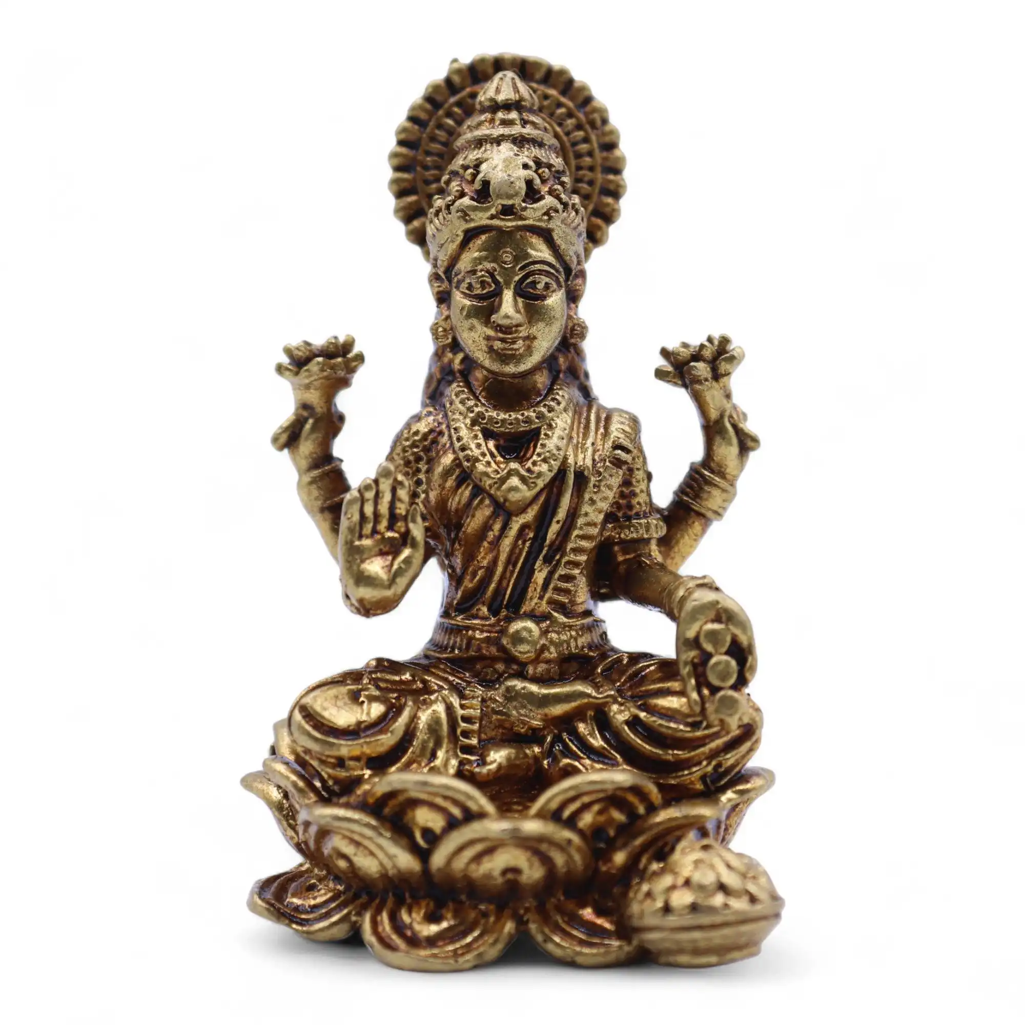 Brass Miniature Gods – Laxmi (52gms) – 49mm | www.artisangoods.co.uk 4 Brass Miniature Gods – Laxmi (52gms) – 49mm | www.artisangoods.co.uk 3