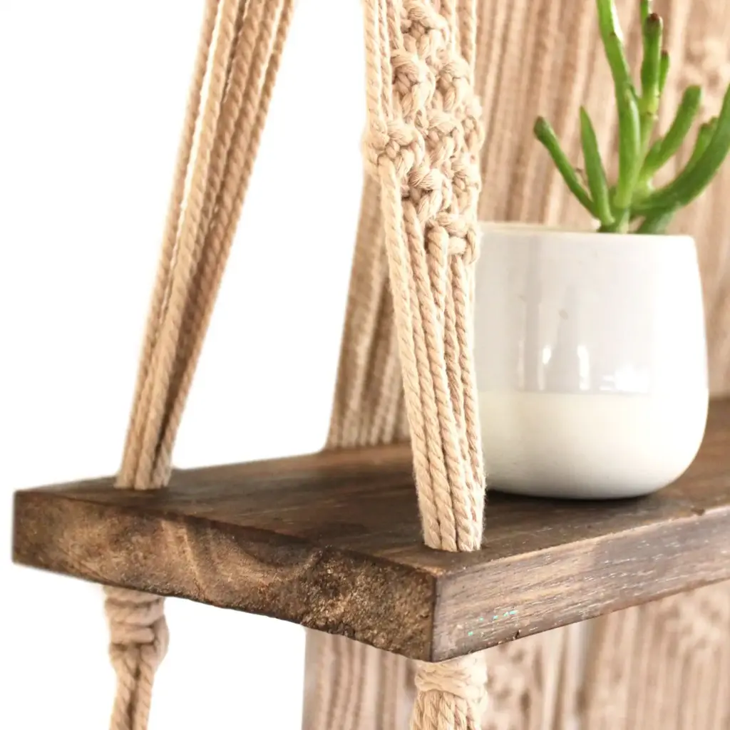Brown Macrame Hanging Shelves – Brown | www.artisangoods.co.uk 7