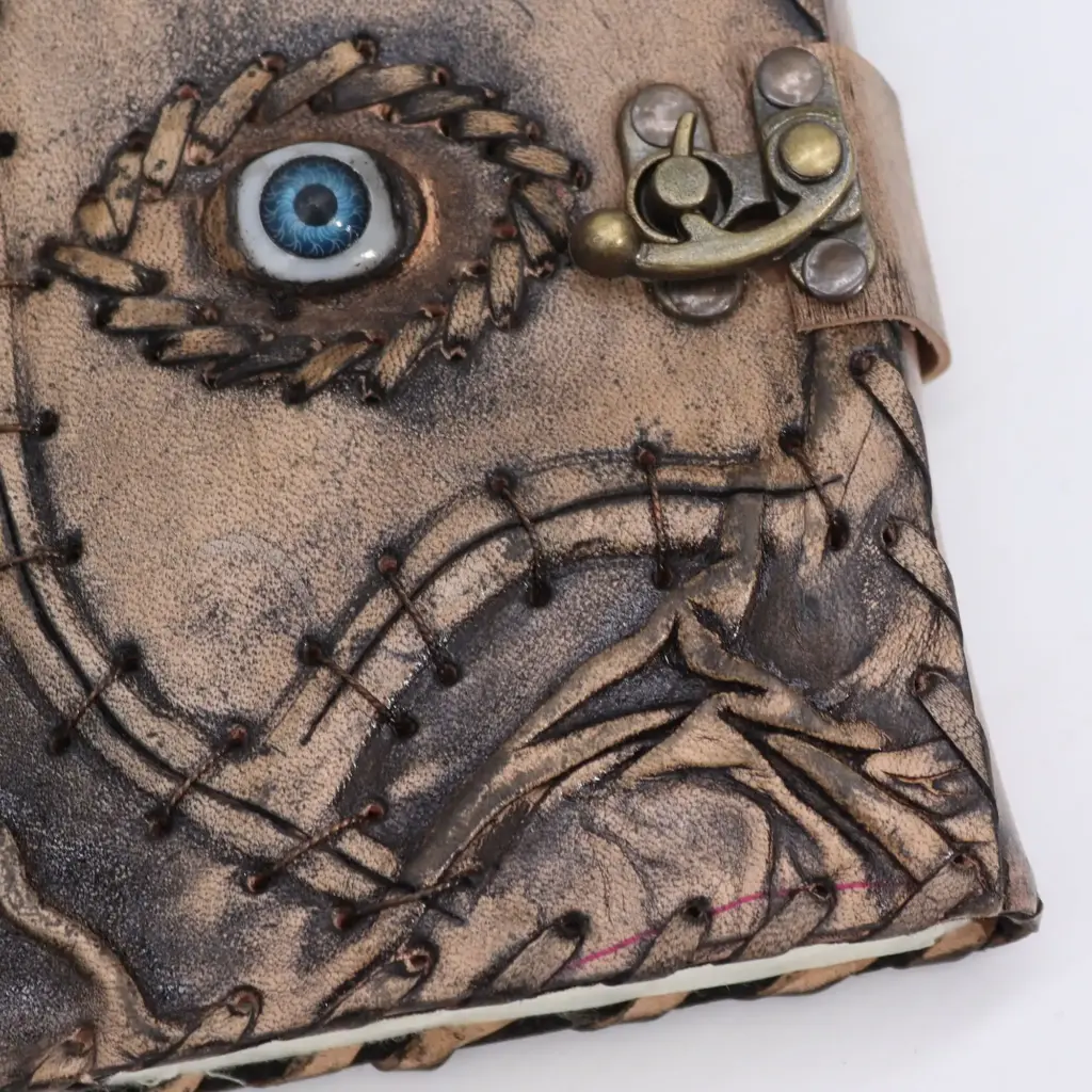 Brown Tan Book – Evil Eye Decor – 160 Deckle Edges Pages – 17×12.5cm | www.artisangoods.co.uk 2